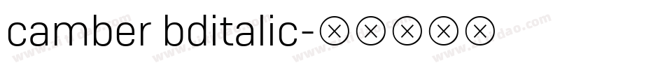 camber bditalic字体转换